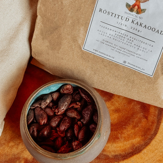 Röstitud iidsed kakao-oad
